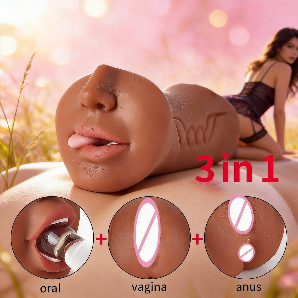 Premium 3-in-1  Men’s Masturbator – Oral, Vagina & Anal Experience