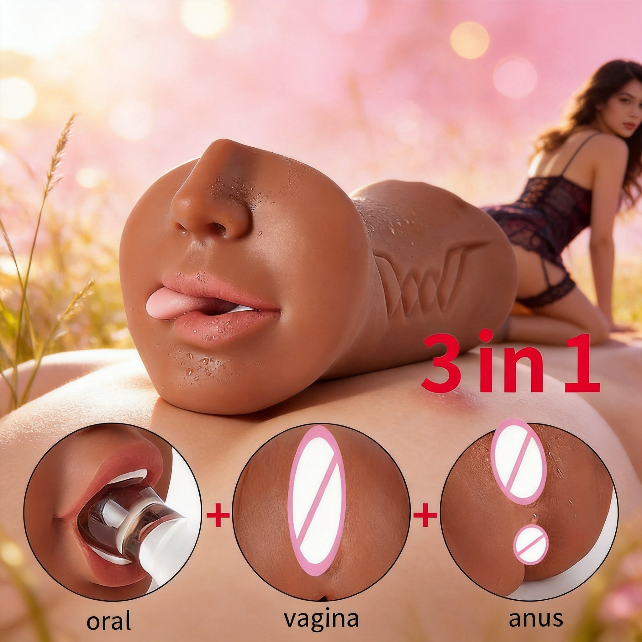 Premium 3-in-1  Men’s Masturbator – Oral, Vagina & Anal Experience